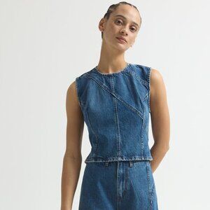 Dala Angle Tank Top - Cornflower